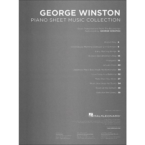 楽譜　ジョージ・ウィンストン／ピアノ・シート・ミュージック・コレクション(【2173559】／00295534／ピアノ・ソロ／輸入楽譜（T）)｜gakufunets｜02