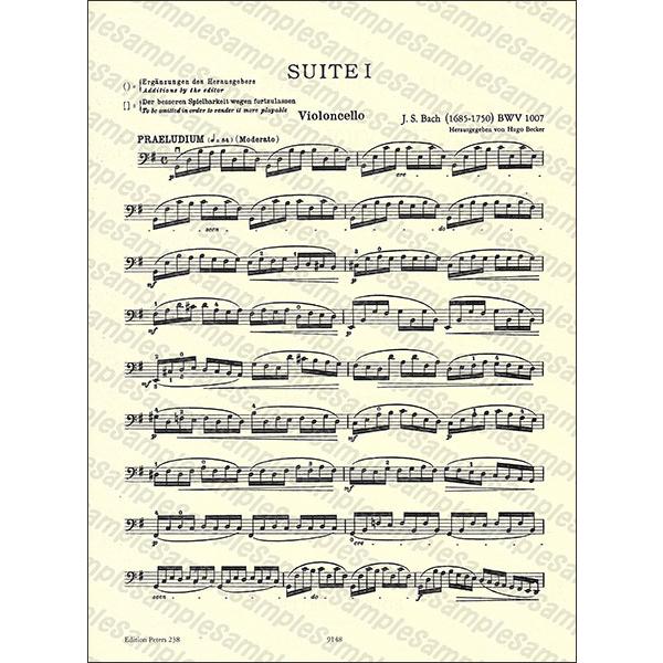 楽譜 J.S. バッハ/6つの無伴奏チェロ組曲 BWV 1007〜1012 【Cello 