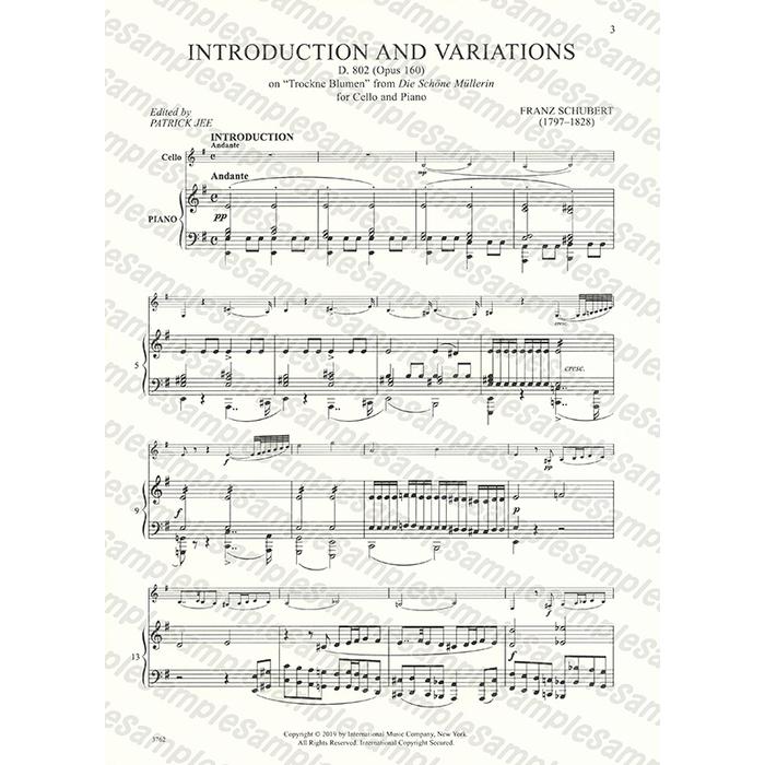 楽譜 シューベルト/「しぼめる花」による序奏と変奏 D.802 (Op. 160