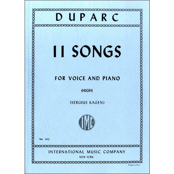 楽譜 【取寄品】GYC00072984デュパルク １１の歌曲（高声用）（仏語・英語）【沖縄・離島以外送料無料】