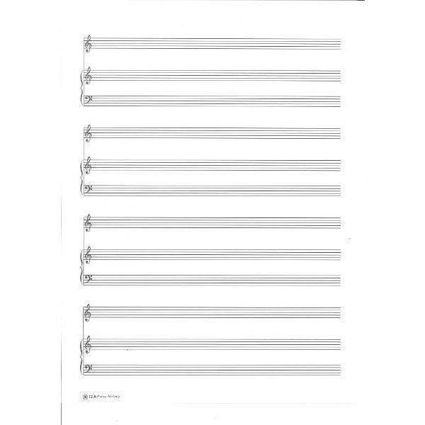 取寄品】五線紙 パート用 12A PIANO・MELODY【両面刷】 （1袋