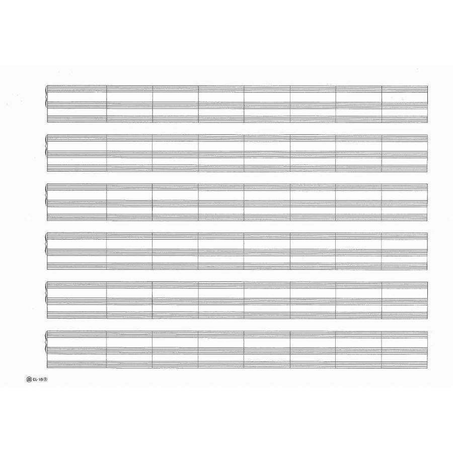 取寄品】五線紙 スコア EL18（8） 【エレクトーン用】 （1袋