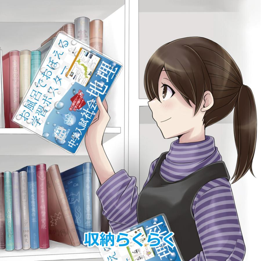 Gakupo お風呂でおぼえる学習ポスター 中学入試 社会地理（暗記シート