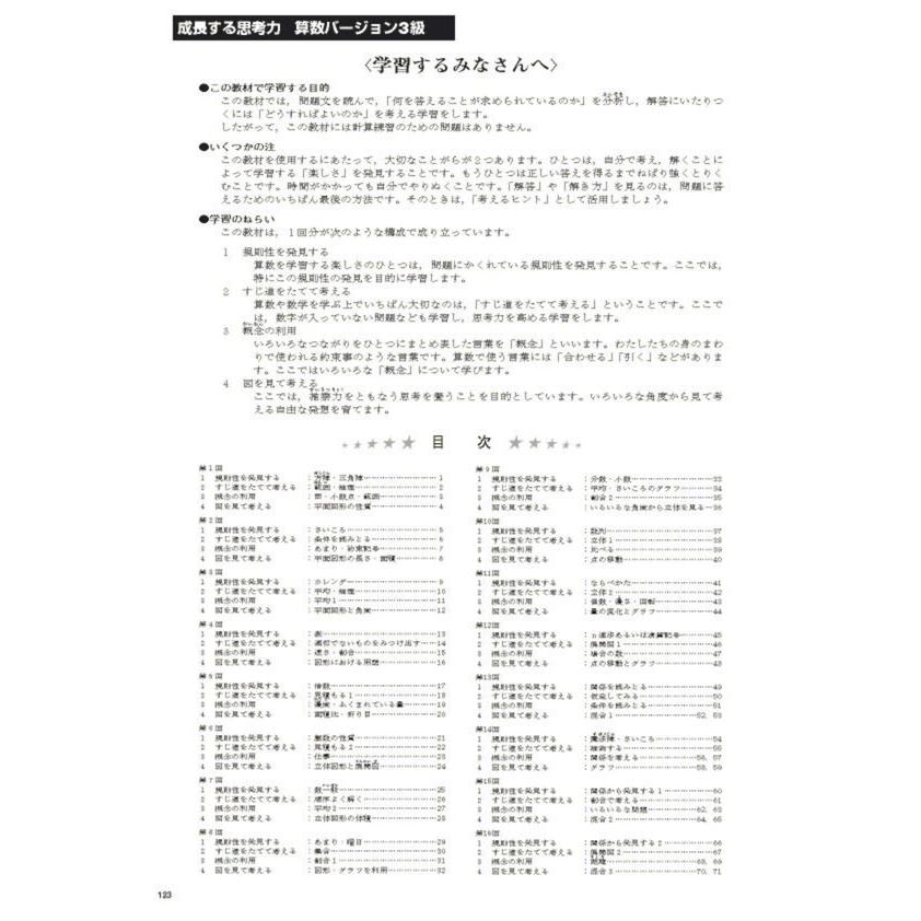 成長する思考力GTシリーズ算数3級 中学受験 考える力 図形 文章 教材