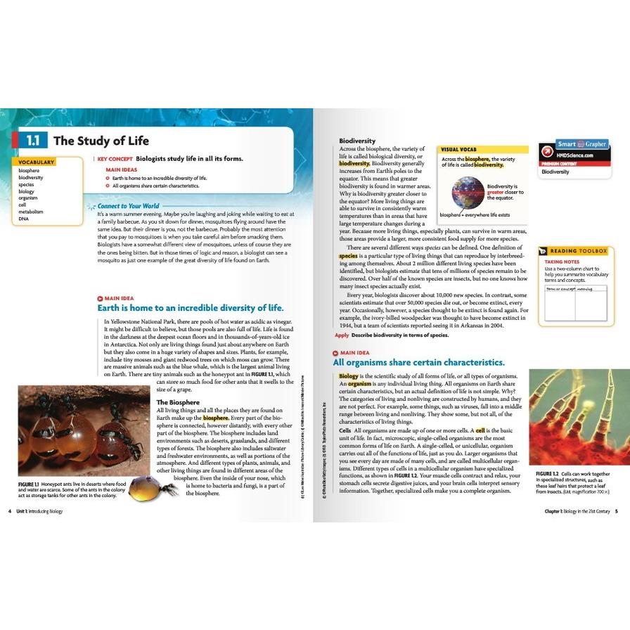 Holt McDougal Biology　／　アメリカの高校教科書　生物　理科　Houghton Mifflin Harcourt　SSH（スーパーサイエンスハイスクール） Holt Harcourt　SSH（スーパーサイエンスハイスクール） Q1546493346(15400円)