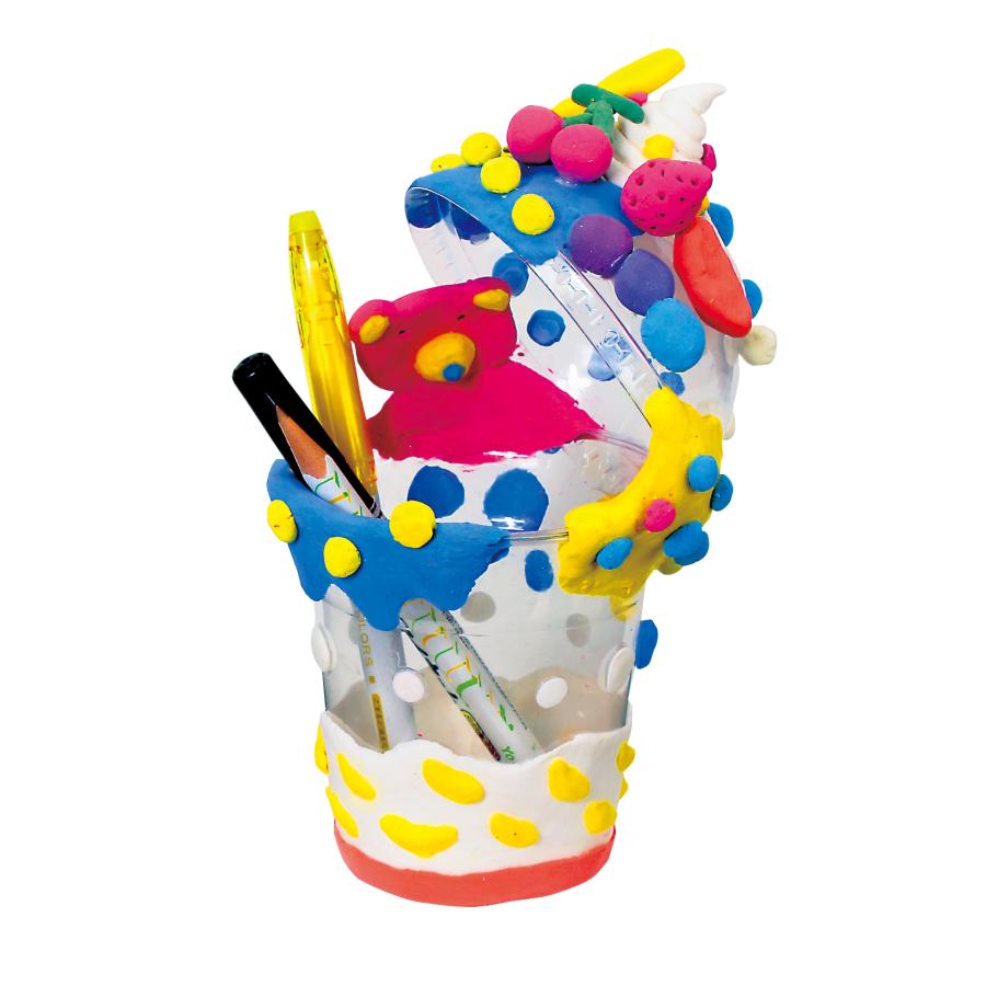 空きようきのへんしんA型カラフルねん土でマイグッズ（ペン立て） : 学