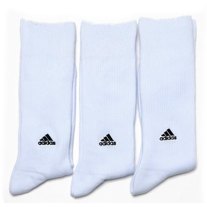 adidas（アディダス） ソックス 3足組 メンズ 24〜26cm/26〜28cm 白