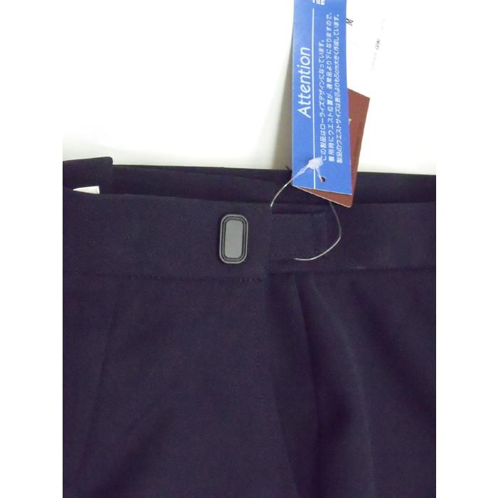 女子スラックス 濃紺 裏地付き S〜5L ウエストアジャスター ローライズ