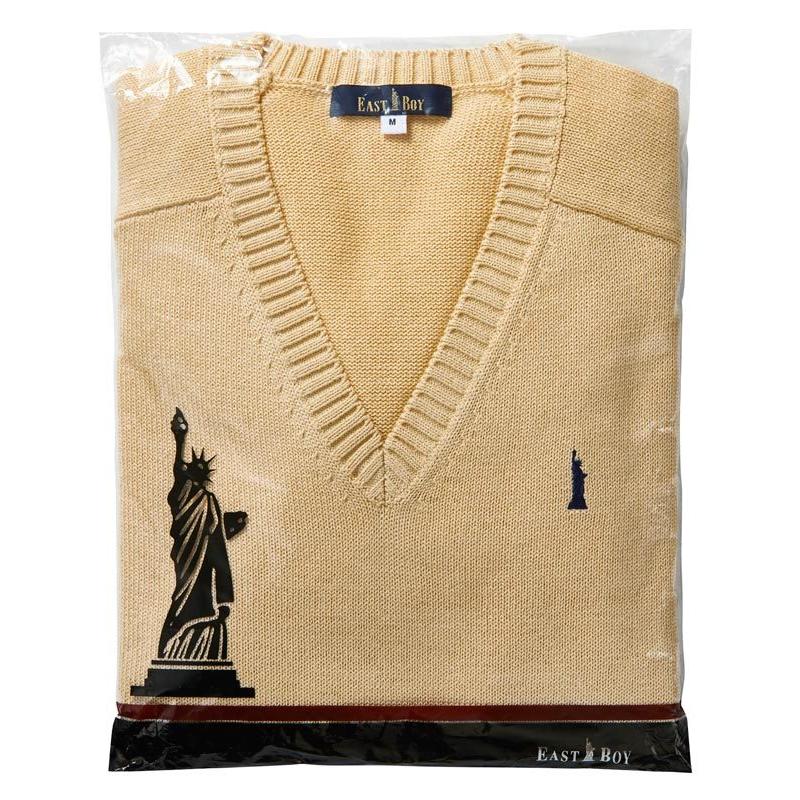 EASTBOY（イーストボーイ） スクールセーター 女子用 綿混7ゲージ 紺