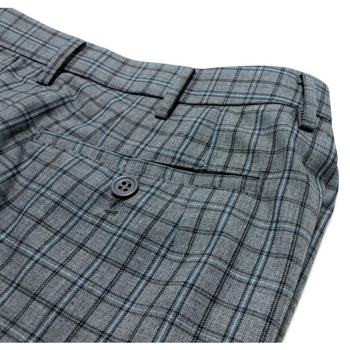制服 夏用 学生ズボン 男子スラックス W91～105 グレー ワンタック
