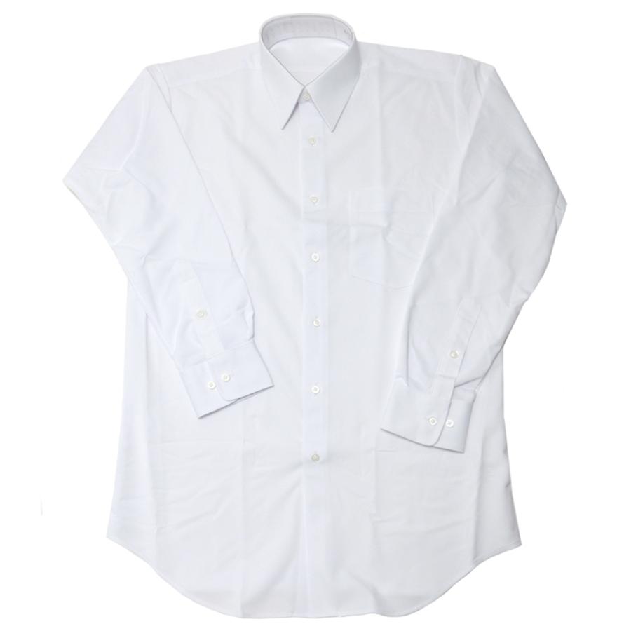 超楽 スクールシャツ 長袖 男子用 白 A体 160A-195A ノーアイロン ストレッチ 速乾 透け防止 UVカット
