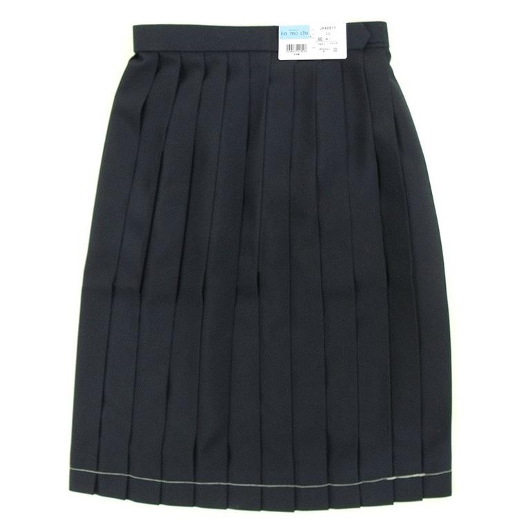komachi(コマチ)紺プリーツスカート 夏用 無地 濃紺 ウール30% 明石被服富士ヨット【日本製】