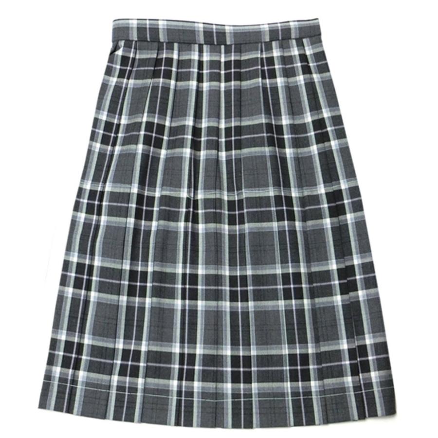 制服 スカート 丈長51 モノトーン×ピンクチェック柄 W63-72 スリー