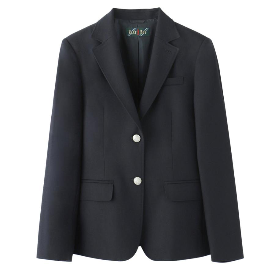 【美品】イーストボーイ　紺ブレ　金ボタン エンブレム付き　ウール100%　L EASTBOY（イーストボーイ） 制服 ブレザー 女子用 濃紺 9-13号 金