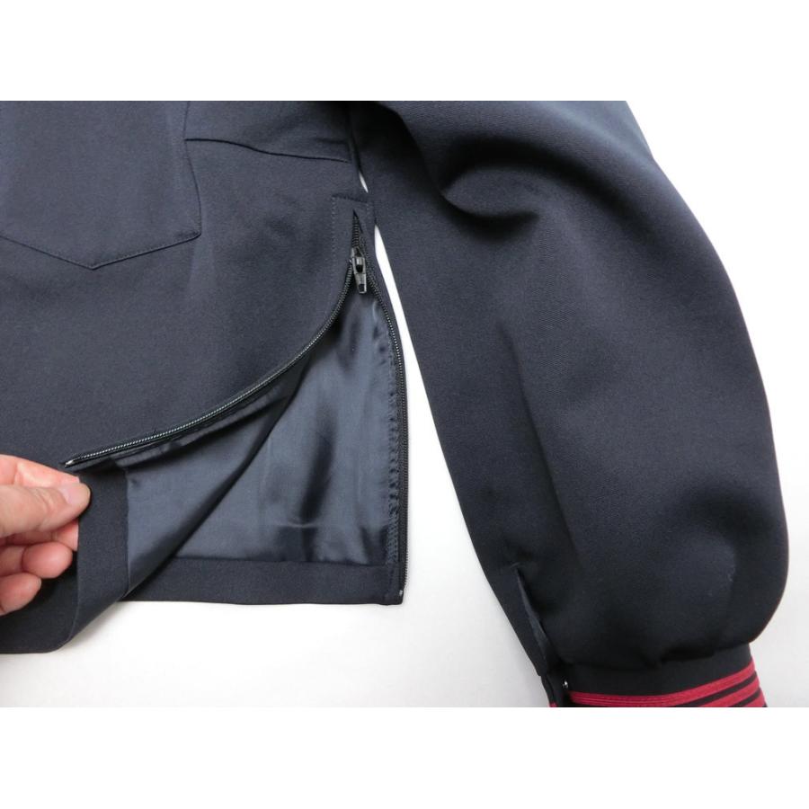 富士ヨット セーラー服 紺 エンジ3本線 冬服 ポリ100