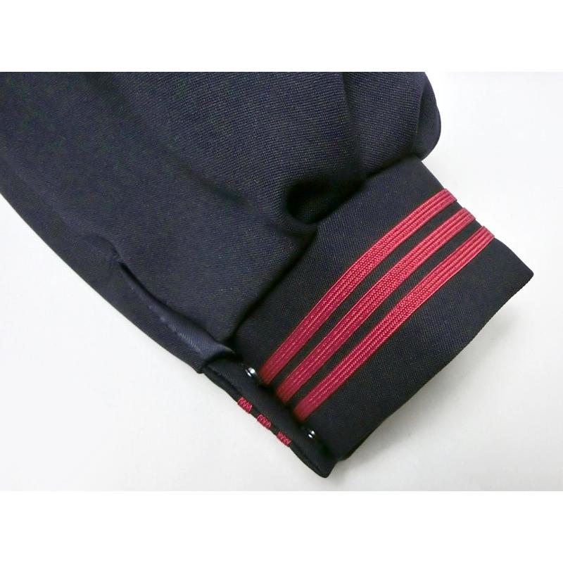 富士ヨット セーラー服 紺 エンジ3本線 冬服 ポリ100％ ウォッシャブル 18A/18B/19B/20B 明石被服 日本製