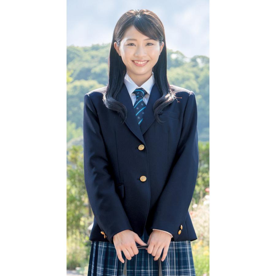 制服 ブレザー ウォッシャブル ストレッチ ウール混 S-LL 女子用 濃紺