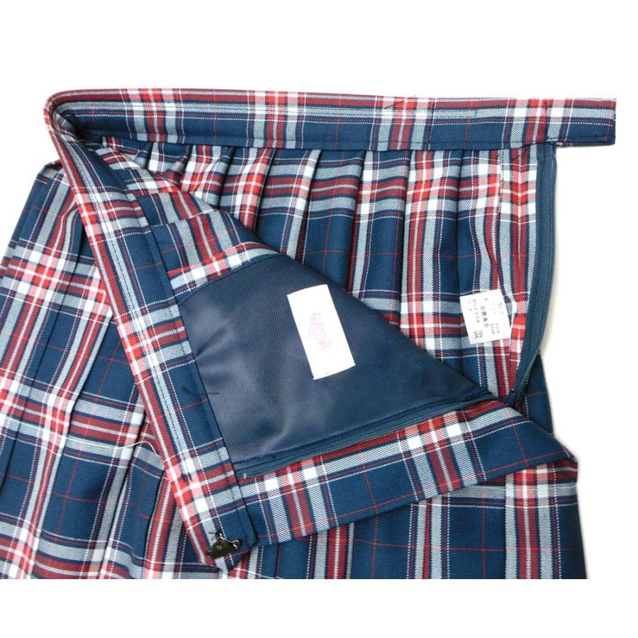 制服 スカート 紺×レッドタータンチェック柄 大きいサイズ 20本