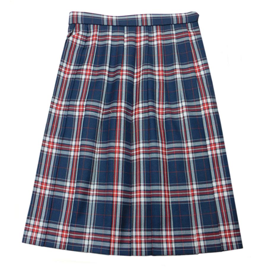 制服 スカート 丈長51センチ 紺×レッドタータンチェック柄 20本