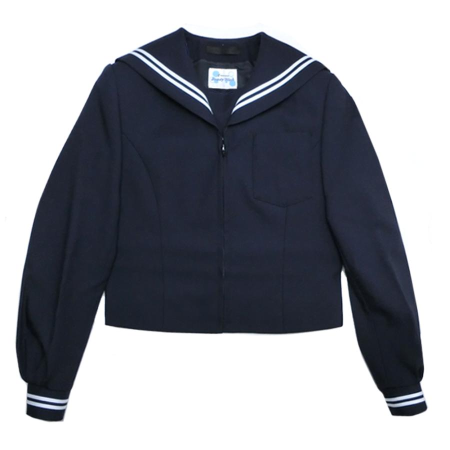 セーラー服上下 7号　冬・合・夏フルセット KANKO 【OUTLET】セーラー服 冬服 BW23 濃紺 前開き 白ライン 160A