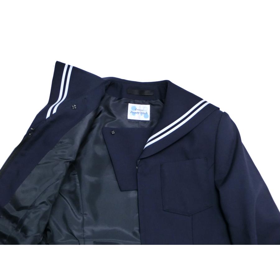 KANKO 【OUTLET】セーラー服 冬服 BW23 濃紺 前開き 白ライン 160A