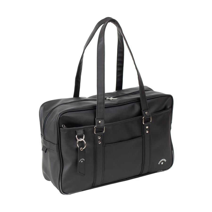 CONVERSE コンバース 合皮スクールバッグ ブラック/ブラウン