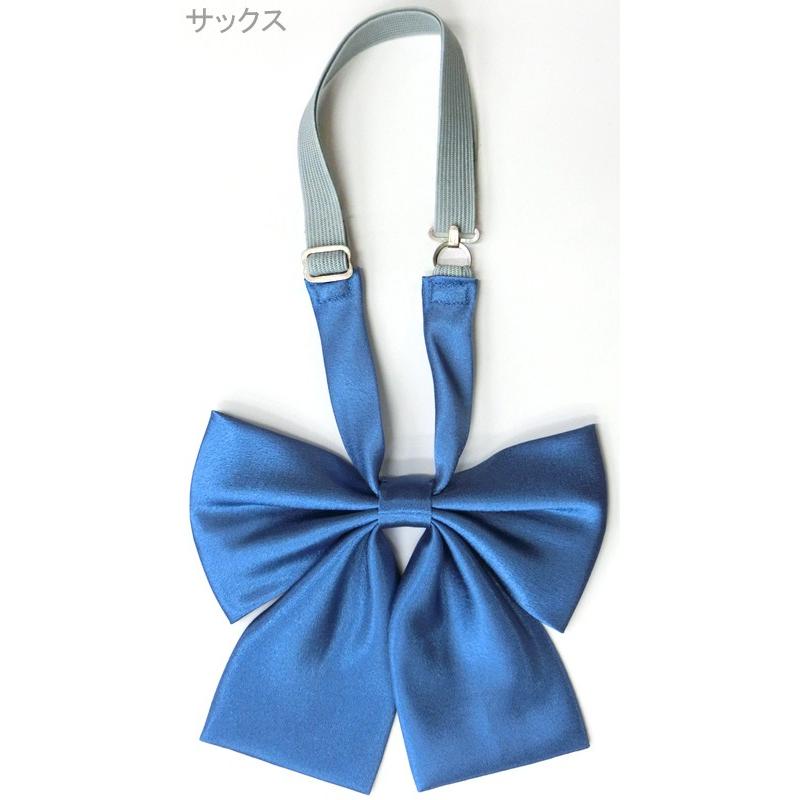 HANECTONE スクールリボン 東レシルックサテン ダブル蝶タイ 巾13