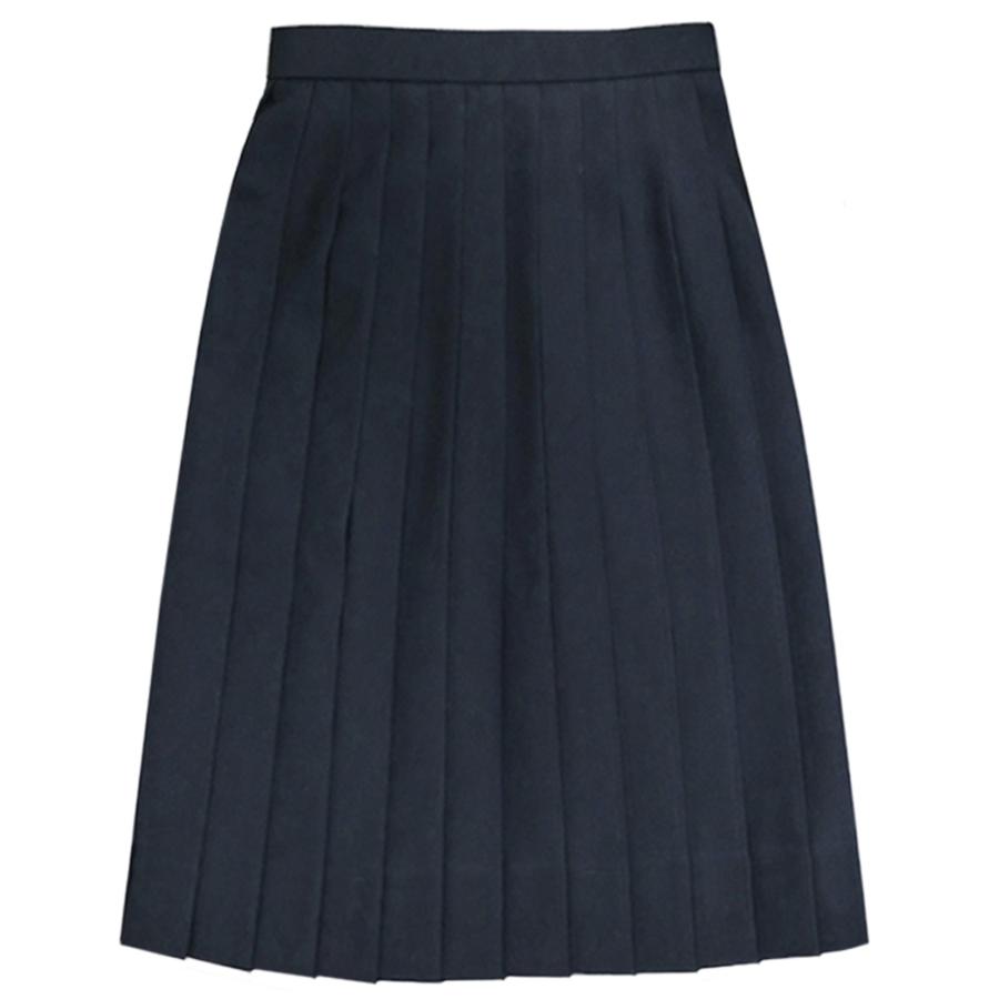 制服 スカート 紺 24本ヒダ ポリ100％ ウォッシャブル 大きいサイズ