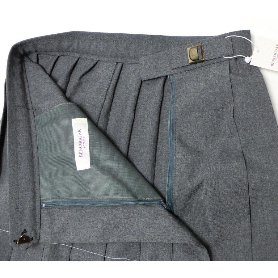制服 スカート 夏用 グレー無地 20本ヒダ 大きいサイズ W75-100 丈56