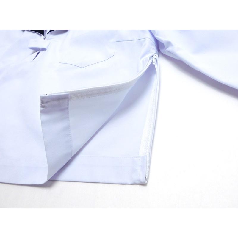 セーラー服 長袖 白身頃 紺衿 赤三本線 夏用 合服 9A-17A 富士ヨット アイラブ制服別注 日本製