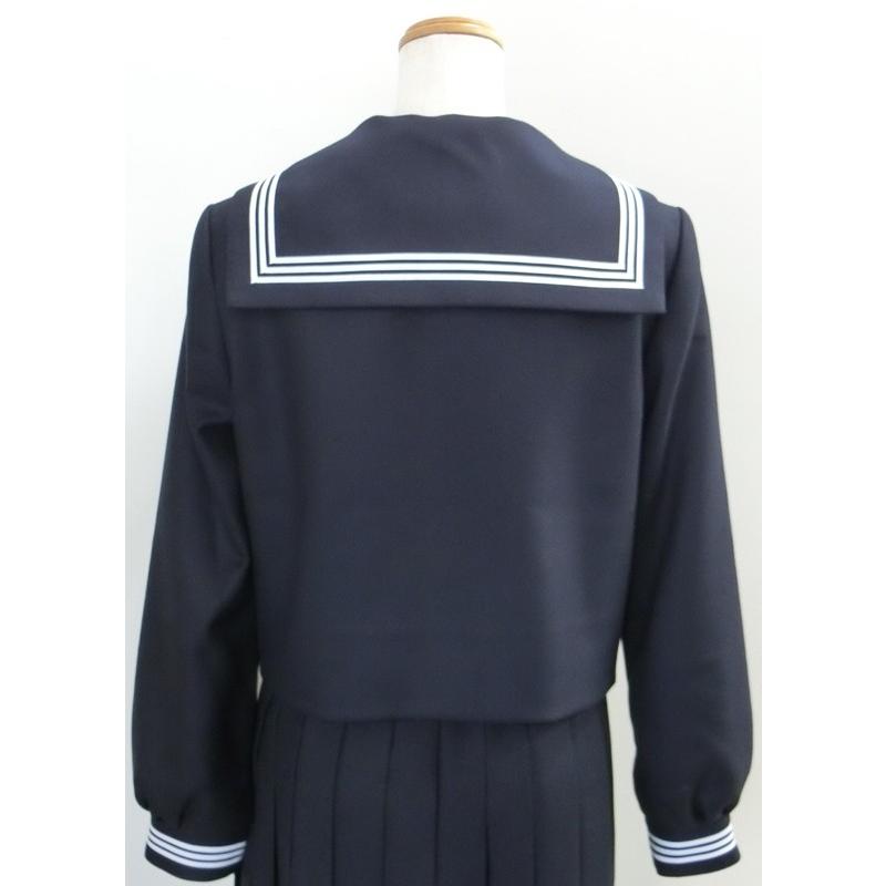 富士ヨットkomachi紺セーラー服・白三本線 抗菌銀イオン消臭制電