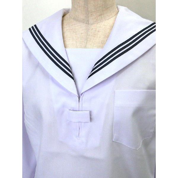 セーラー服 長袖 白身頃×白衿 KURI-ORIクリオリ 165B/175B 日本製
