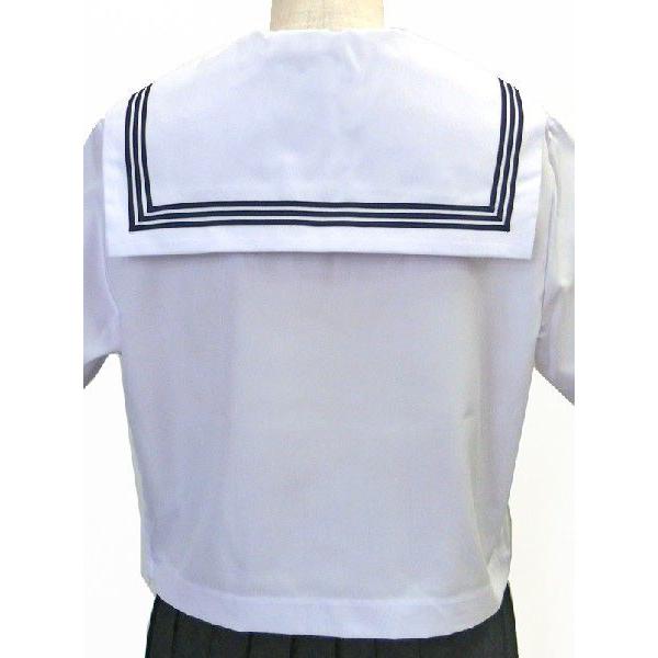 KURI-ORIクリオリ 半袖セーラー服 白襟 紺三本線 KR9018 165B/175B