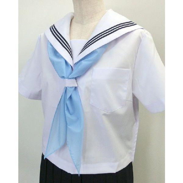 KURI-ORIクリオリ 半袖セーラー服 白襟 紺三本線 KR9018 165B/175B