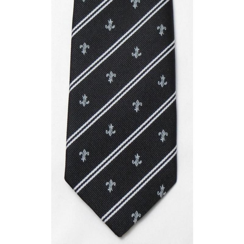 スクールネクタイ ユリクレスト エンジ/グリーン/黒 男女兼用 KURI‐ORI