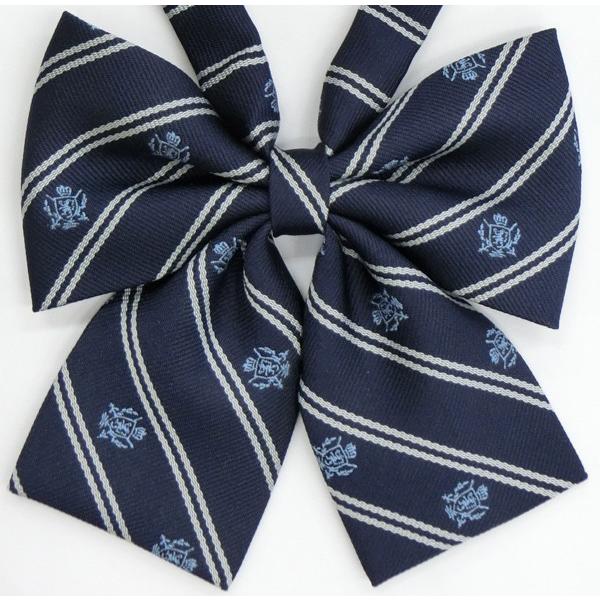 KURI-ORIクリオリ 制服スクールリボン ストライプ＆クレスト 巾13