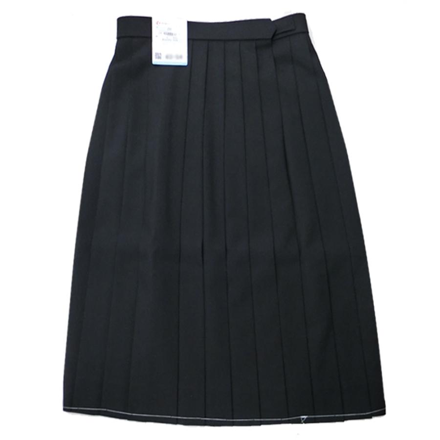 KANKO 制服 スカート 夏用 箱ひだ24本 黒 無地 W60-W85 丈54-63【日本