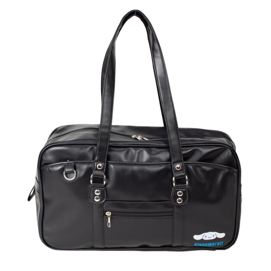 シナモン・クロミ合皮スクールバッグ ブラック/ブラウン 中学/高校 44