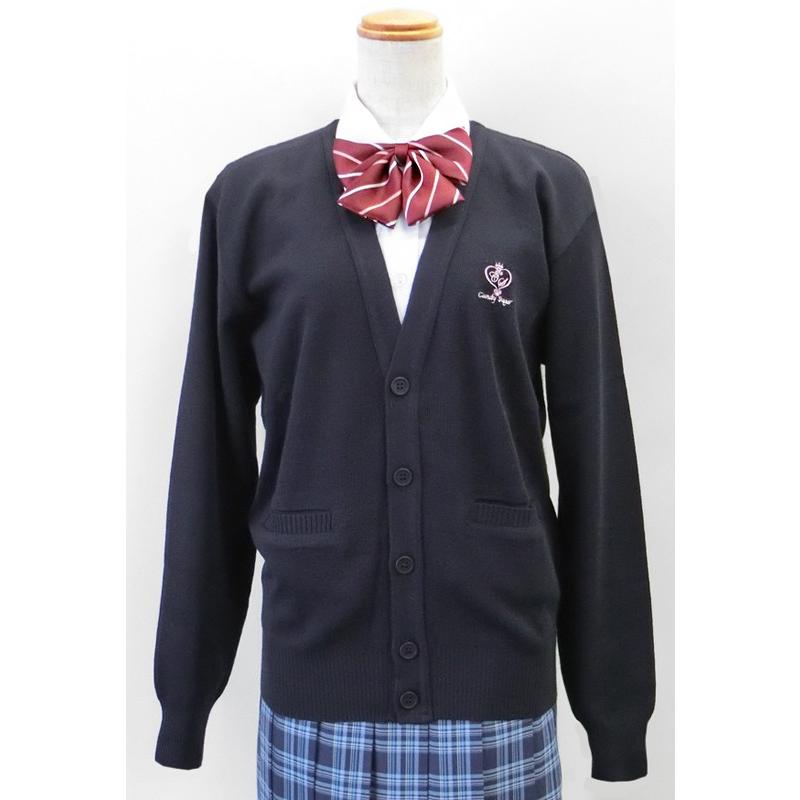 Candy Sugar スクール カーディガン 女子用 S/M/L ウール混ハイゲージ