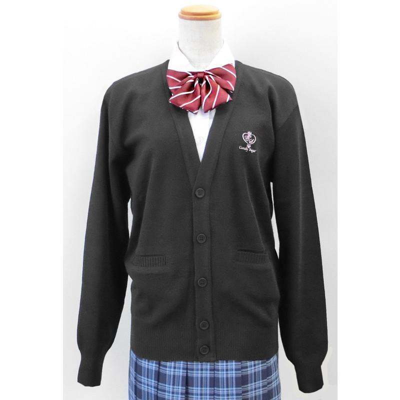 Candy Sugar スクール カーディガン 女子用 S/M/L ウール混ハイゲージ