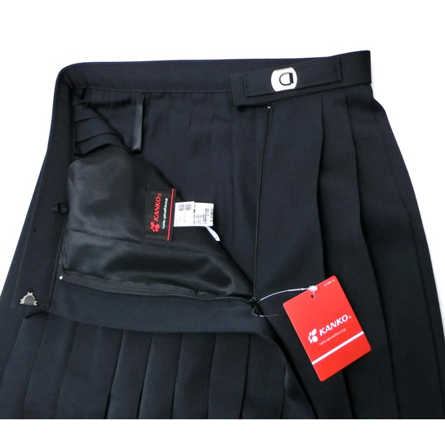 KANKO 【OUTLET】制服 スカート 冬用 箱ひだ28本 黒 無地 W60-W75 丈57