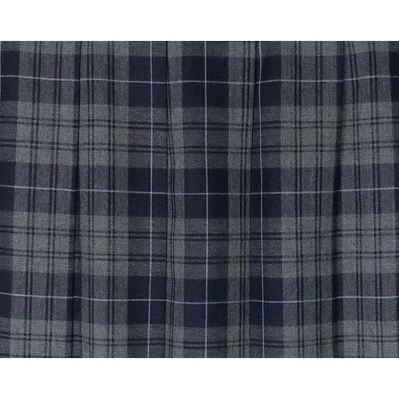 制服 スカート 夏用 グレー×紺チェック 大きいサイズ W75/W80/W85 丈54