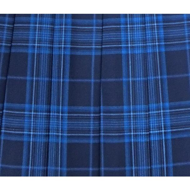 制服 スカート 夏用 ブルーチェック 大きいサイズ W75/W80/W85 丈48膝 
