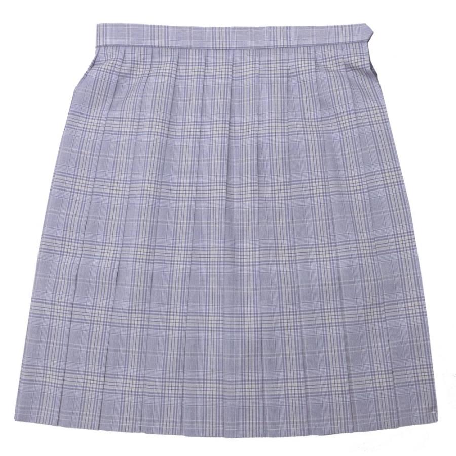 制服 スカート 夏用 ラベンダーチェック W75/W80/W85 丈48 ひざ上丈
