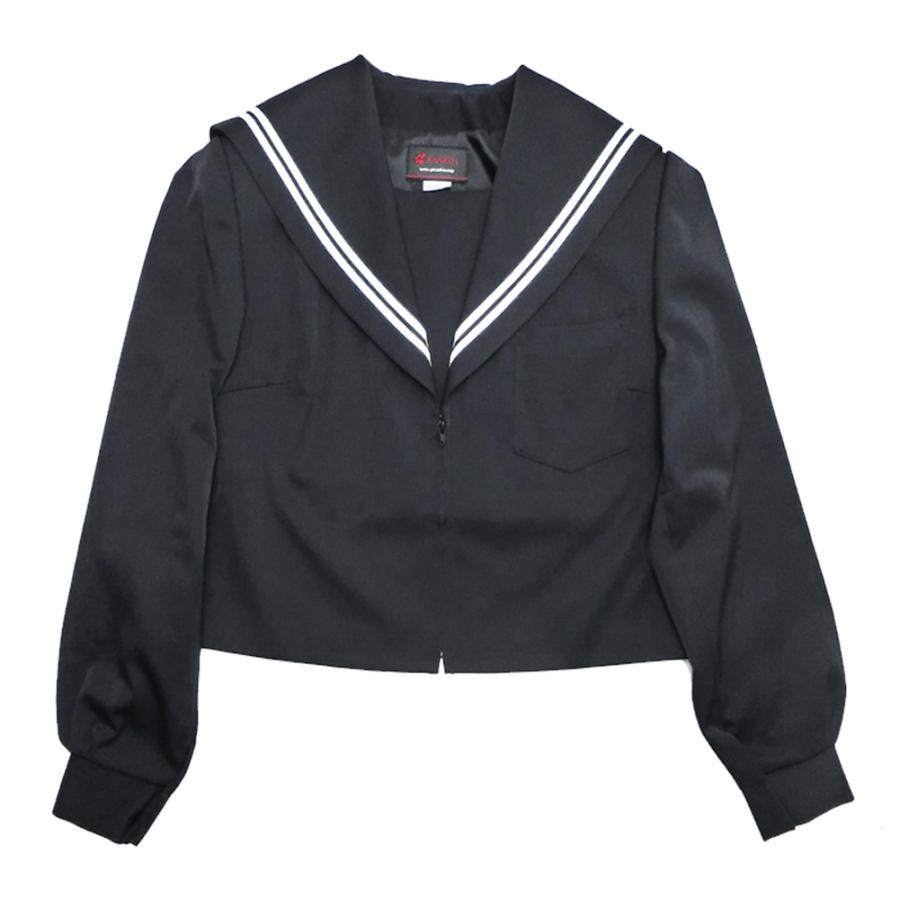 KANKO 【OUTLET】セーラー服 黒×衿白ライン 冬服 前開き 15/15B 7662M