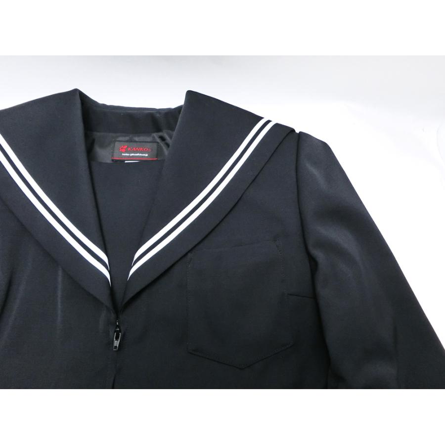【貴重品】 黒セーラー服 2枚セット＆襟付き 旧タイプ 黒色セーラー服（上着のみ） 白二本線 | 勇吉屋ネット