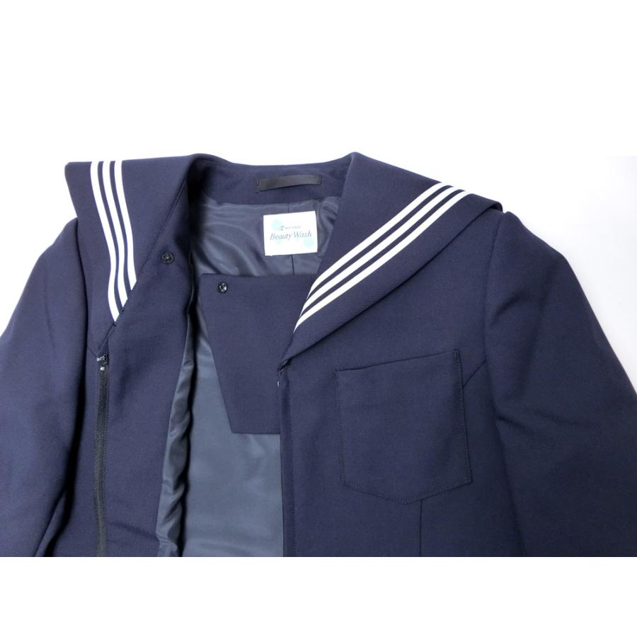 セーラー服 冬服 前開き 白ライン 160A/165A/175A/155B【日本製