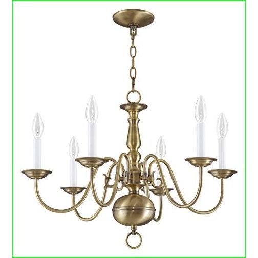 Livex Lighting 5006-01 ウィリアムズバーグ 6ライト アンティーク 真鍮 シャンデリア