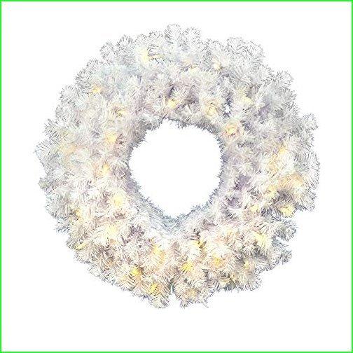 欲しいの 100 with Wreath Spruce White Crystal 36" Vickerman Warm lights LED White LED