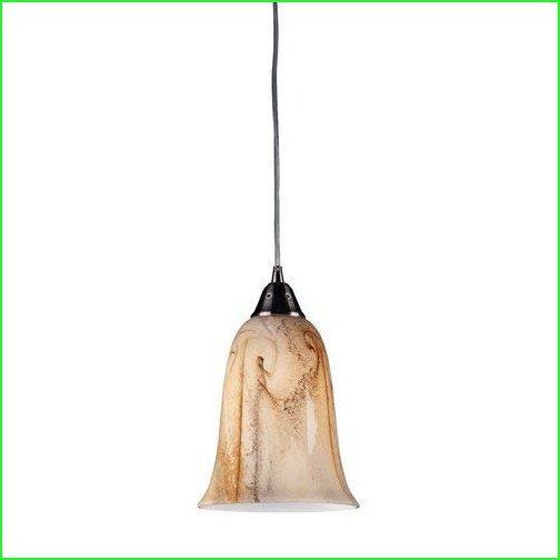 Elk　31138　1-LED　Granite　Shade,　Glass　with　10-Inch,　Satin　Pendant　1-LED　Light　Blown　Nickel　Hand　by　Finish